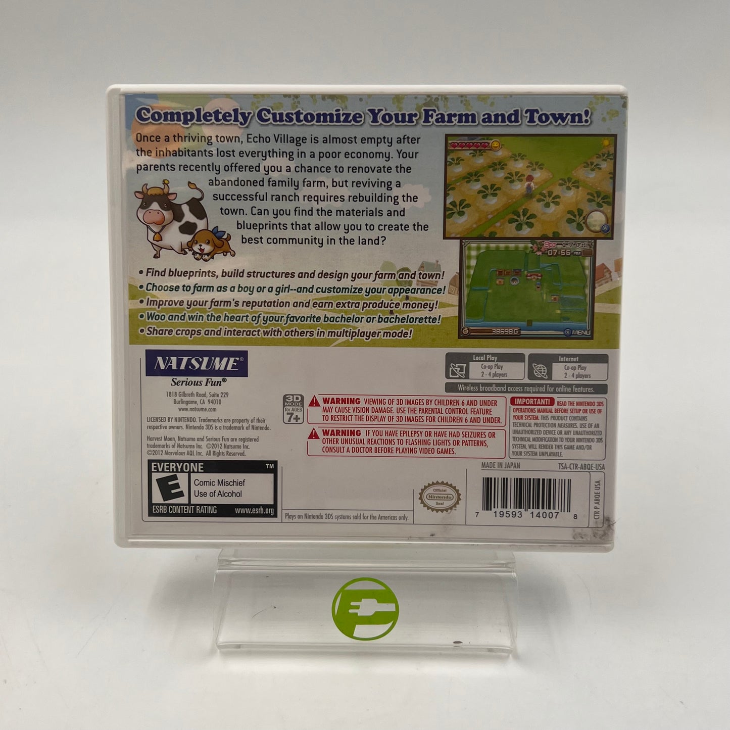 Harvest Moon 3D: A New Beginning (Nintendo 3DS, 2012)