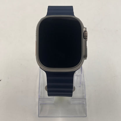 Factory Unlocked Apple Watch Ultra 2 49MM Silver Titanium Blue Sport Band