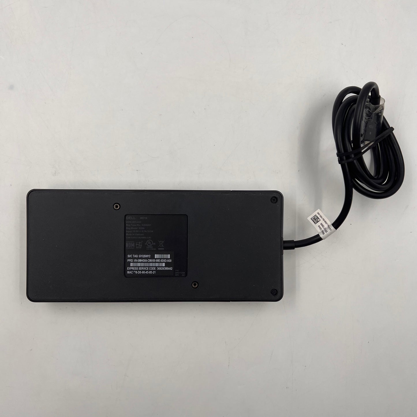 Dell Dock 180W USB-C Docking Station WD19 Black