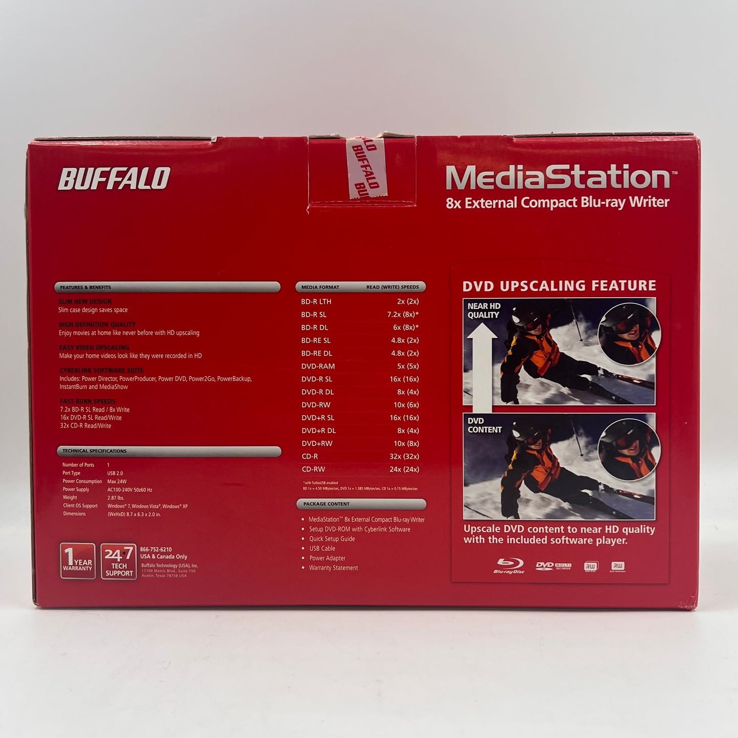 Buffalo MediaStation 8x External Blu-ray Writer BR-X816U2