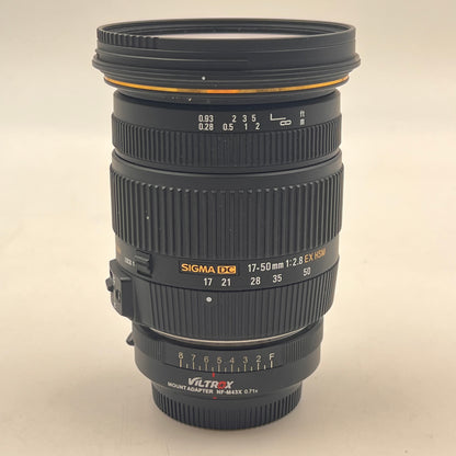 Sigma Zoom Lens 17-50mm f/2.8 For Canon EF-S Mount with Mount Adapter