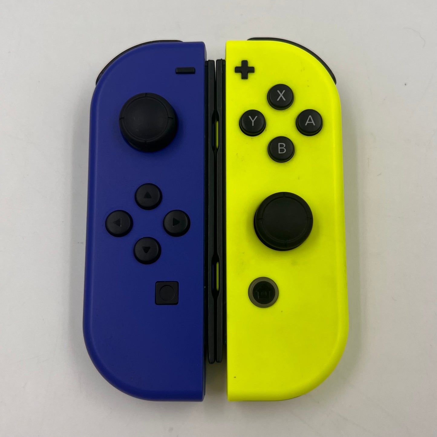 Nintendo Switch Joy-Cons Pair Wireless Controller HAC-015/HAC-016 Blue/Neon Yellow with Straps