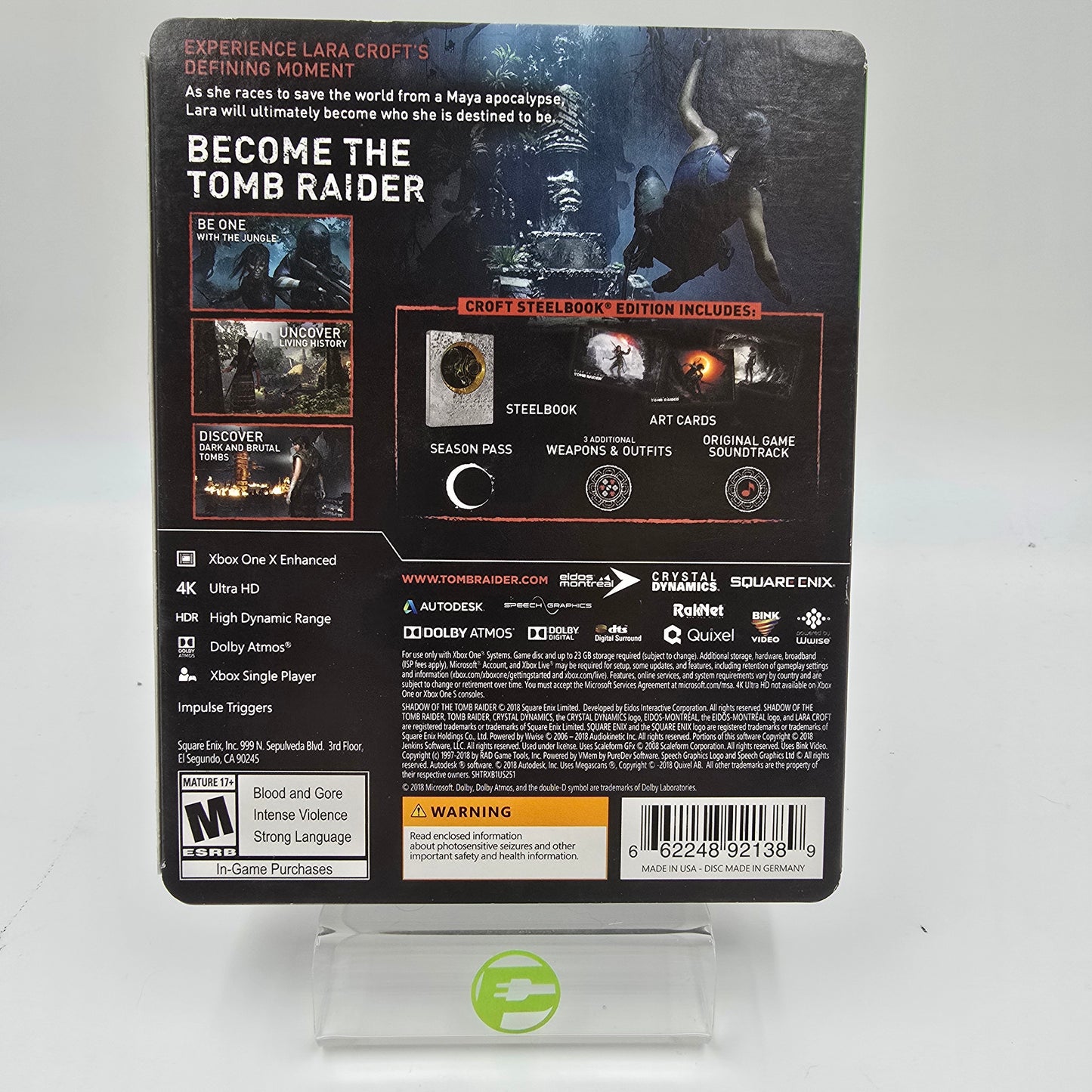 Shadow of the Tomb Raider[Croft Steelbook Edition] (Microsoft Xbox One, 2018)