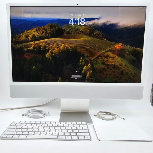 2023 Apple iMac 24" M3 4.05GHz 8GB RAM 256GB SSD Silver A2874 Bundle