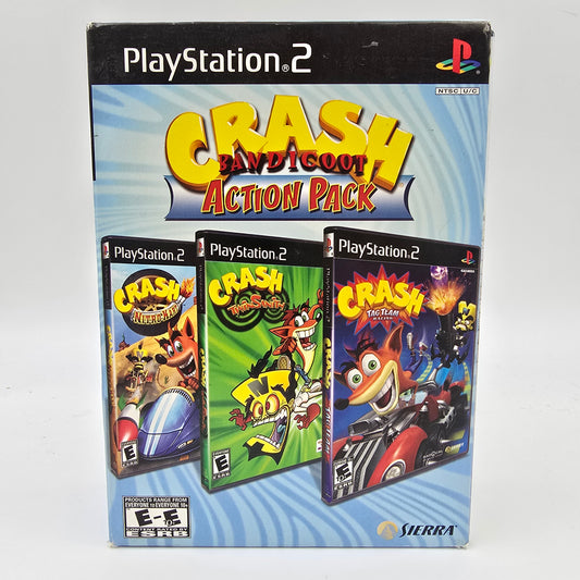 Crash Bandicoot Action Pack (Sony PlayStation 2 PS2, 2007)